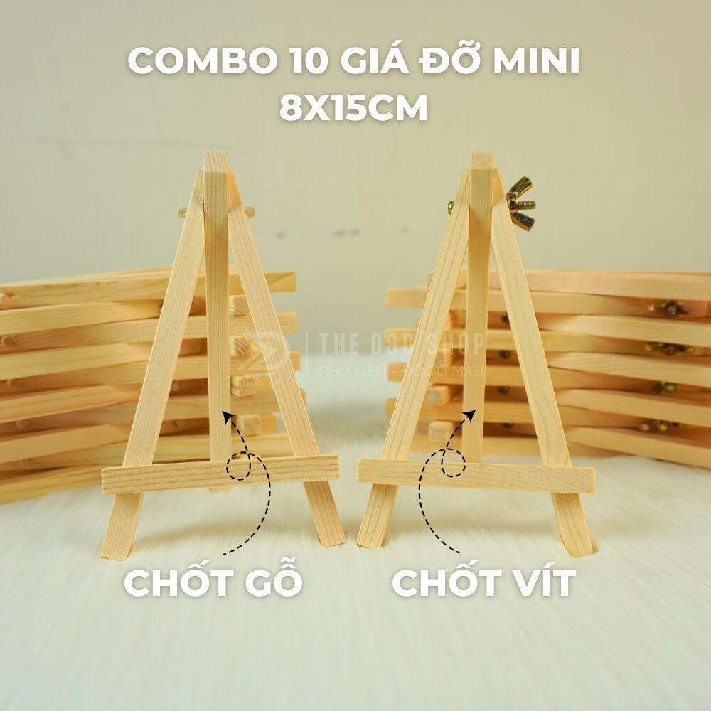 10 Giá Đỡ Tranh Bằng Gỗ Mini 8x15cm Gọn Nhẹ Tiện Lợi, Gọn Nhẹ