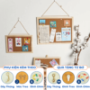 Bảng Ghim Gỗ Bần Đa Năng Ghim Thông Báo, Giấy Note, Vision Board Kèm Quà Tặng Bảng Ghim Gỗ Bần Đa Năng Ghim Thông Báo, Giấy Note, Vision Board Kèm Quà Tặng