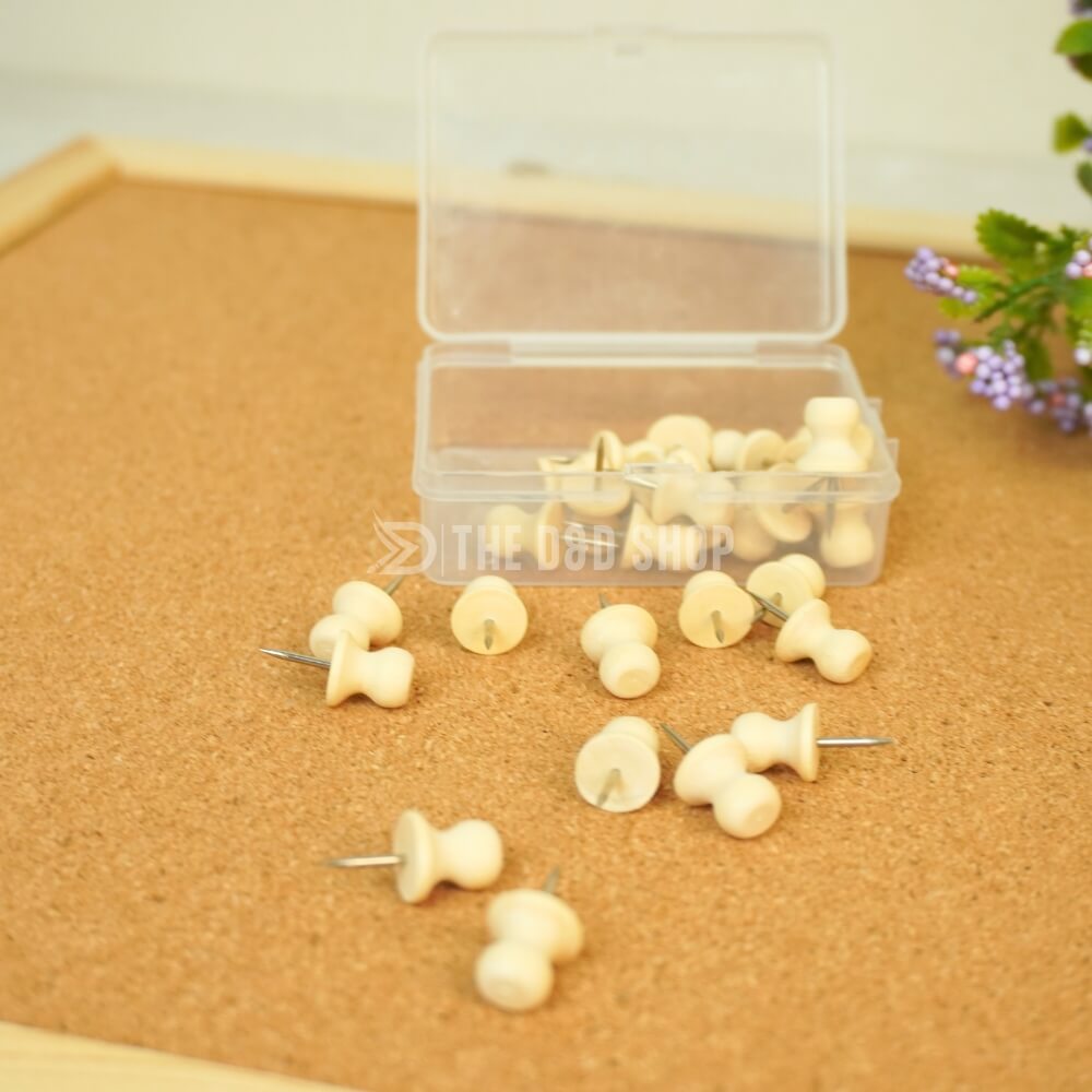 Bộ 35 Đinh Ghim Gỗ Tự Nhiên Trang Trí Tường Cork Và Bảng Gỗ Ghim Bần Bộ 35 Đinh Ghim Gỗ Tự Nhiên Trang Trí Tường Cork Và Bảng Gỗ Ghim Bần, Thiết Kế Đơn Giản Và Tinh Tế